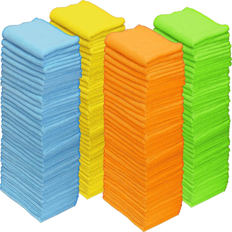 Simple Houseware منشفة تنظيف ميكروفايبر 150 حزمة، 12" × 16"، 4 ألوان - Image 1